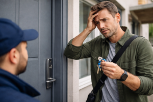 buitengesloten huisMAN buitengesloten van zijn wonning