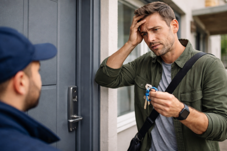 buitengesloten huisMAN buitengesloten van zijn wonning